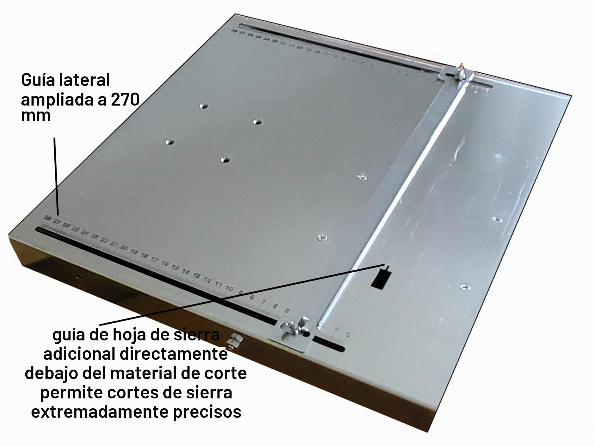 Mesa de sierra de calar Apta para todas las sierras, gran 380 mm x 380 mm