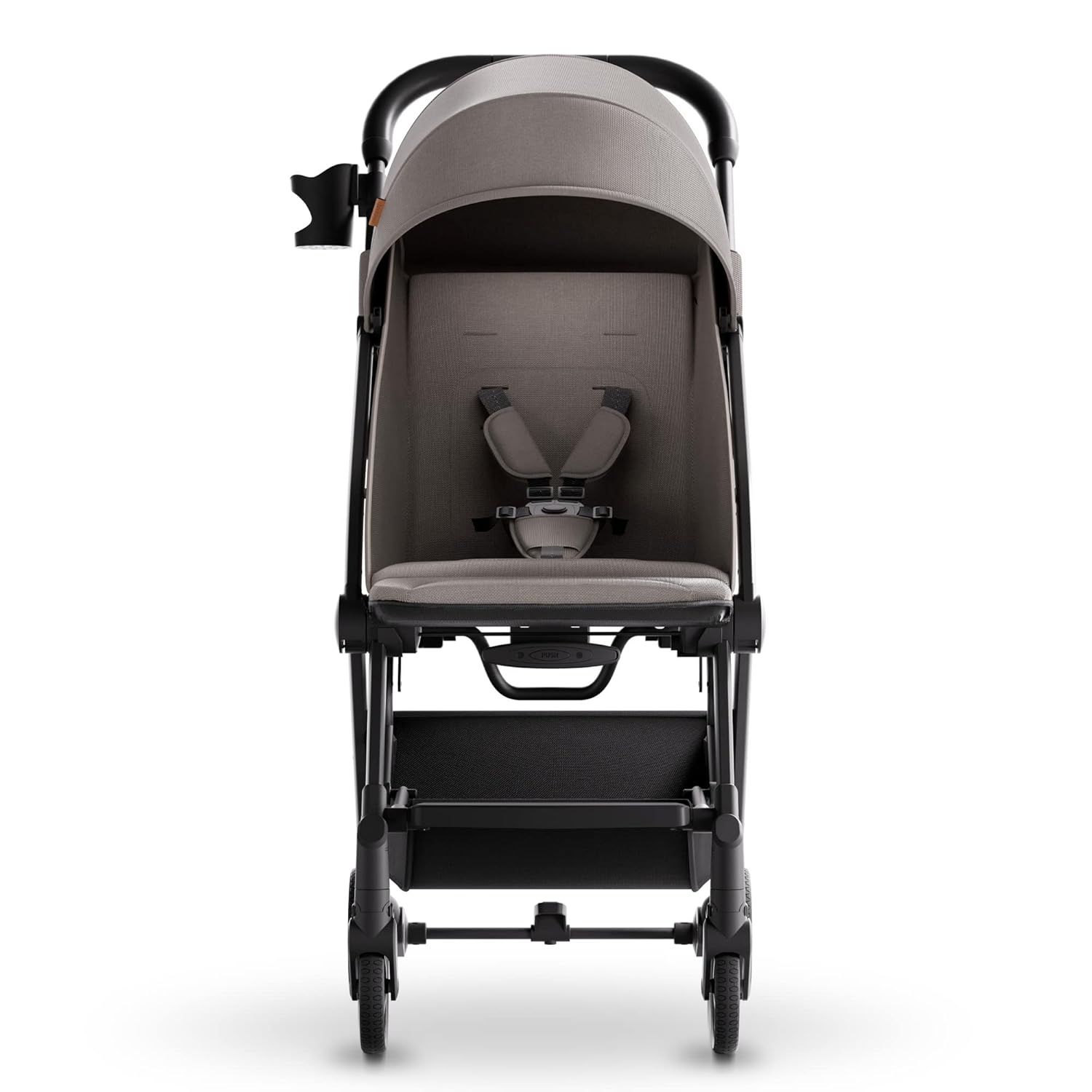 Mompush Lithe V2 Lightweight Travel Stroller, Compact Foldable Baby Stroller with Travel Bag, One-Hand Fold Stroller, Snack Tray, Mechanical Recline Seat, Airplane-Ready, Organizer & Rain Cover With Organizer Khaki image 5 of 8 B0DZGVGV16