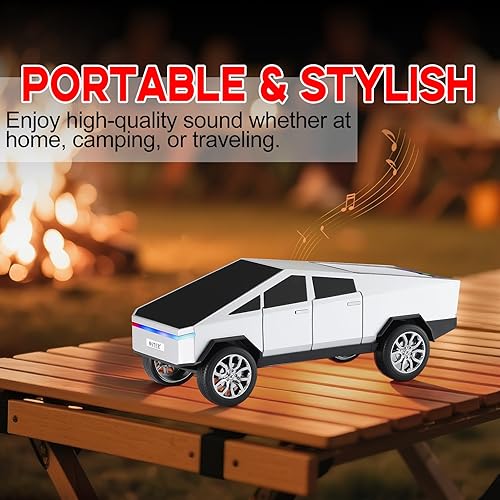 Miniatura 5 de Future Style Pickup Truck Replica Altavoz Bluetooth - Modelo inalámbrico portátil con pantalla de visualización, sonido HD, emparejamiento estéreo