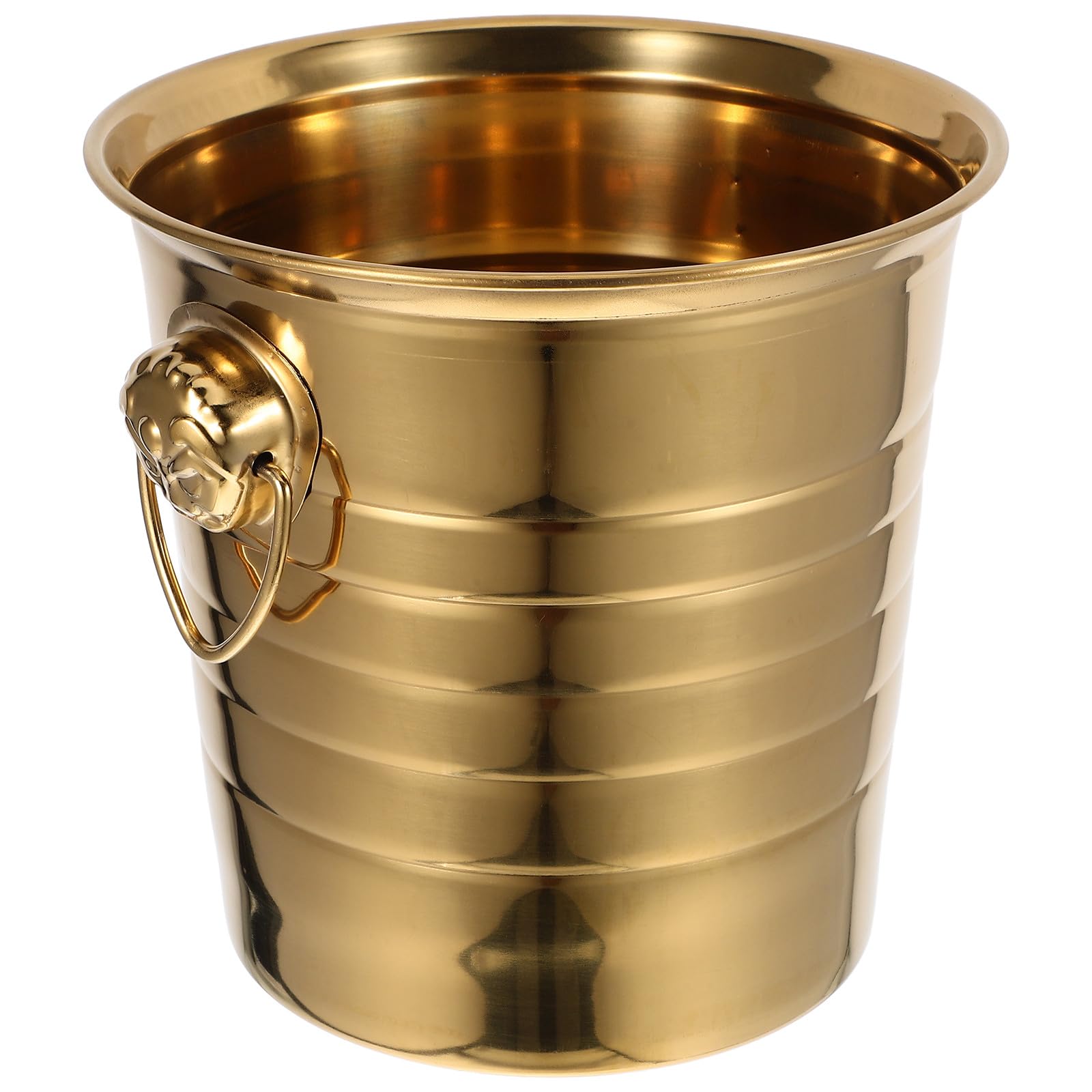 Secchiello per Ghiaccio in Acciaio Inox 5L Testa di Tigre Spessa Secchiello per Ghiaccio da Bar Rinfrescante per Birra e Vino per Feste e Uso Quotidiano