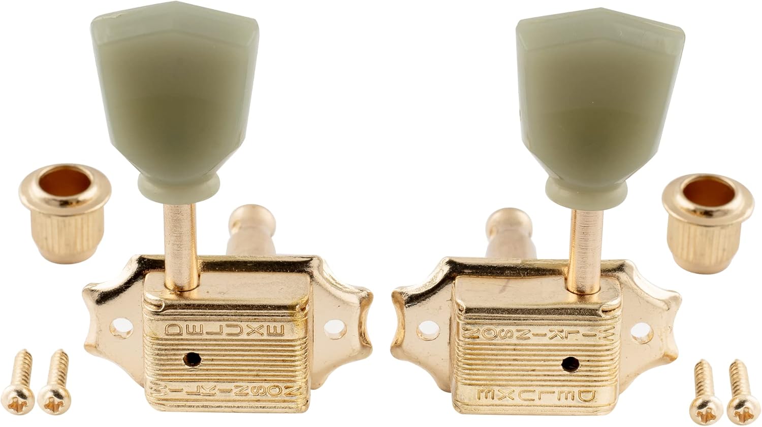 Wilkinson Deluxe WJ44 3L3R Vintage Guitar Tuners Machine Heads Keystone Style Tuning Pegs Keys for Epiphone Les Paul SG Electric or Acoustic Guitar, Gold
