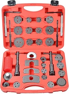 Prokomon 35 pcs Heavy Duty Disc Brake Piston Caliper Compressor Rewind Tool Set and Wind Back Tool Kit for Brake Pad Replacement Reset, Fits Most American, European, Japanese Autos