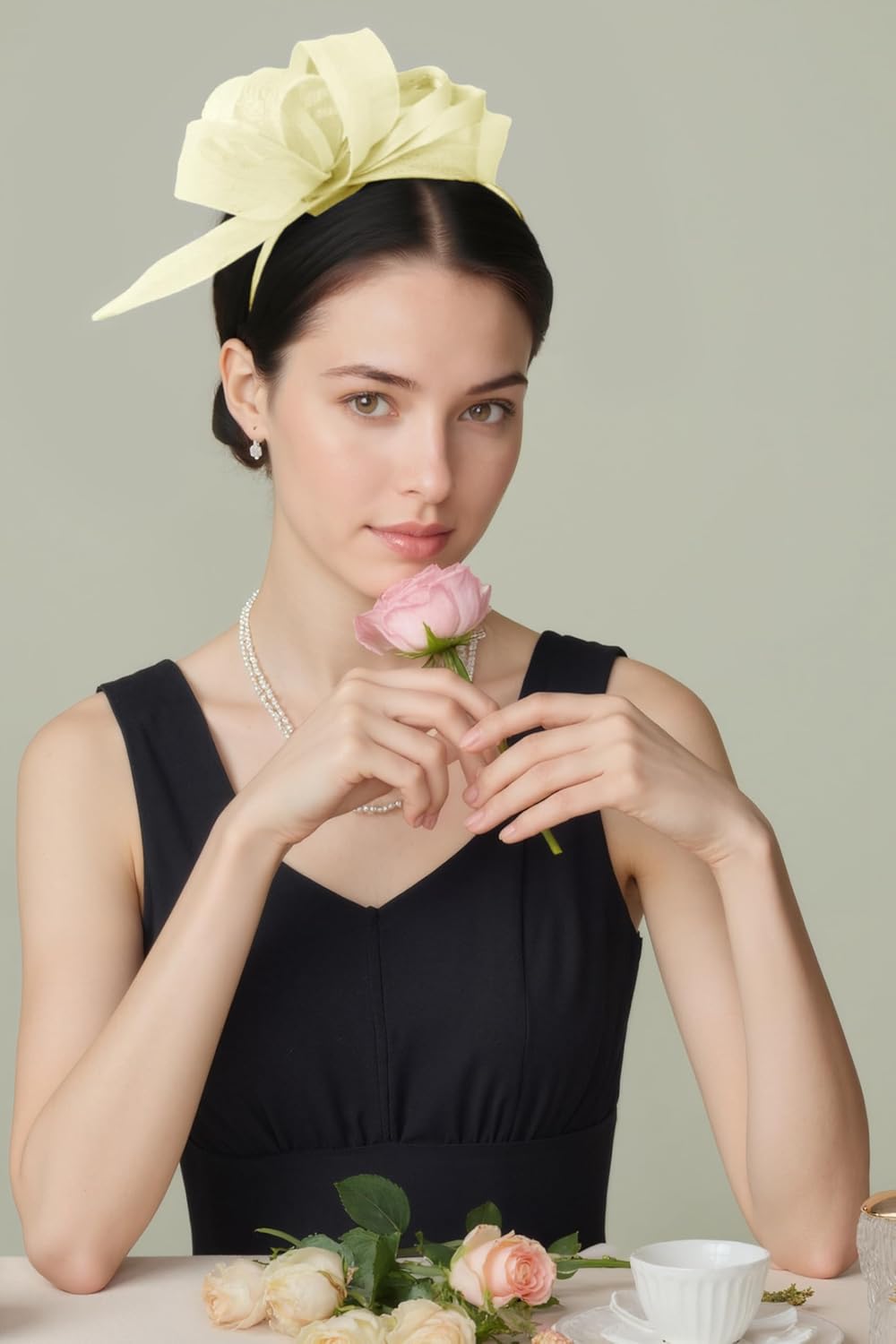 BABEYOND Fascinator Hats for Women - Tea Party Kentucky Ribbon Headband Derby Bridal Wedding Tulle Headpiece with Hair Clip - Image 5