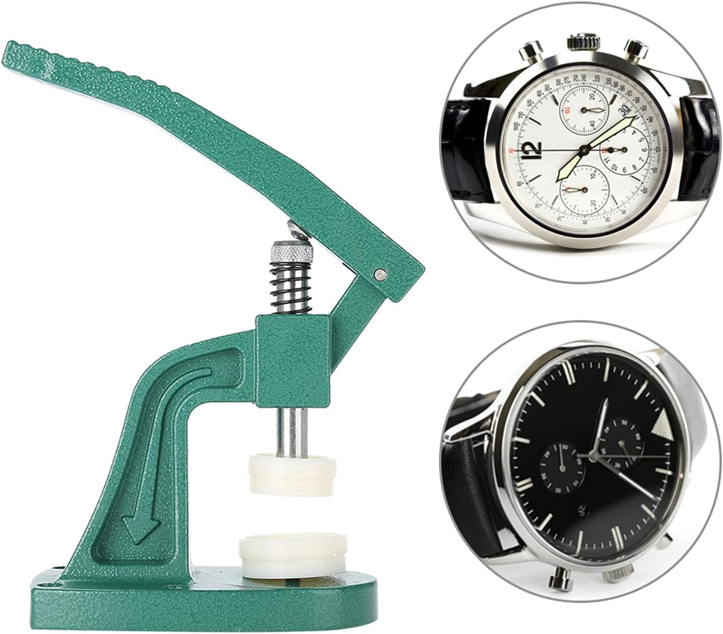 Watch PressTool Set, Watch Back Case Closer Crystal Press Tool Wristwatch Back Case Pressing with 12 Dies Professional Repair Tool for Closing the Cover