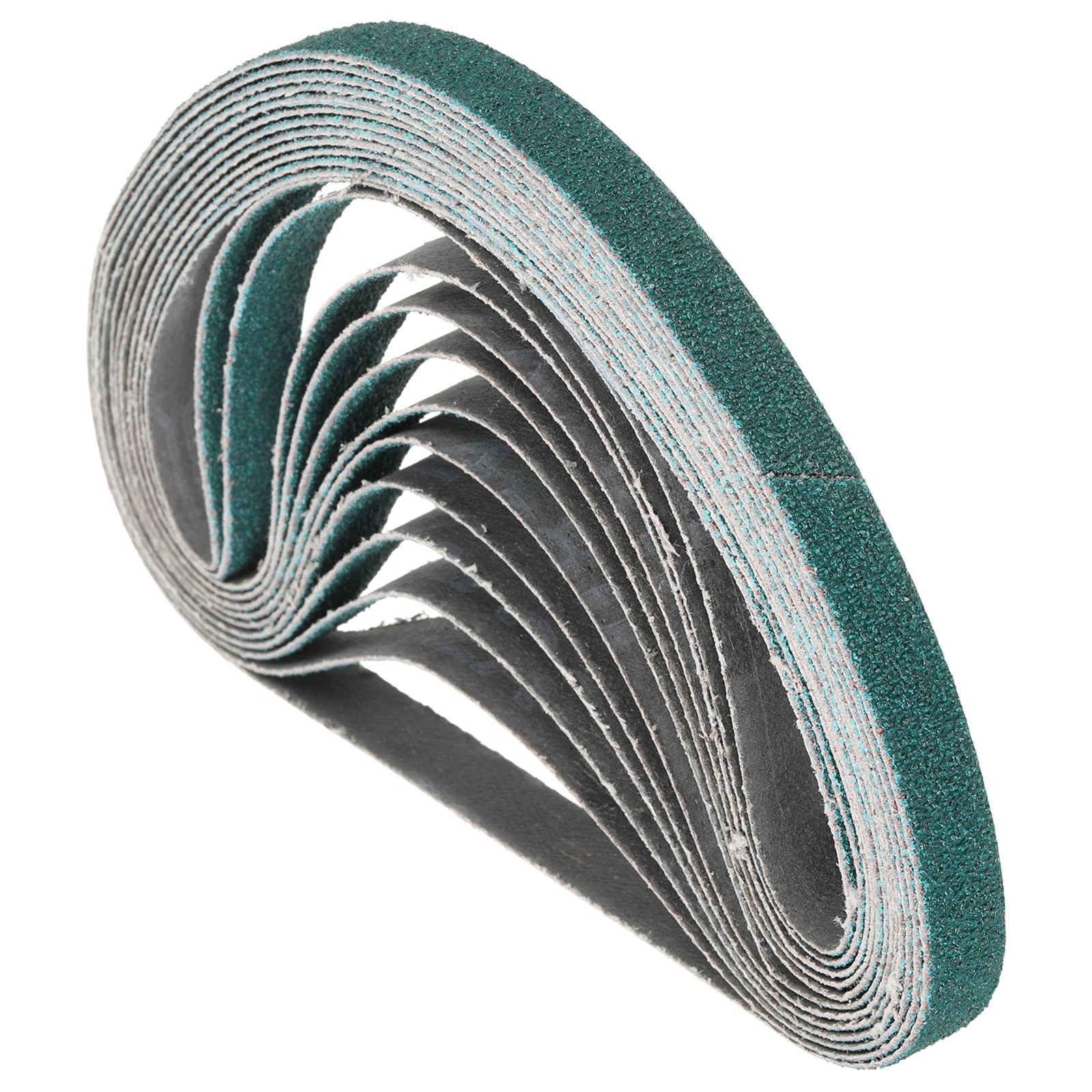 Kozelo 10 Pack Sanding Belts 13mm x 610mm 80 Grit Zirconia Abrasive Belt Sander Paper for Belt Sander Metal Grinding Wood Working Weld Rust Removal