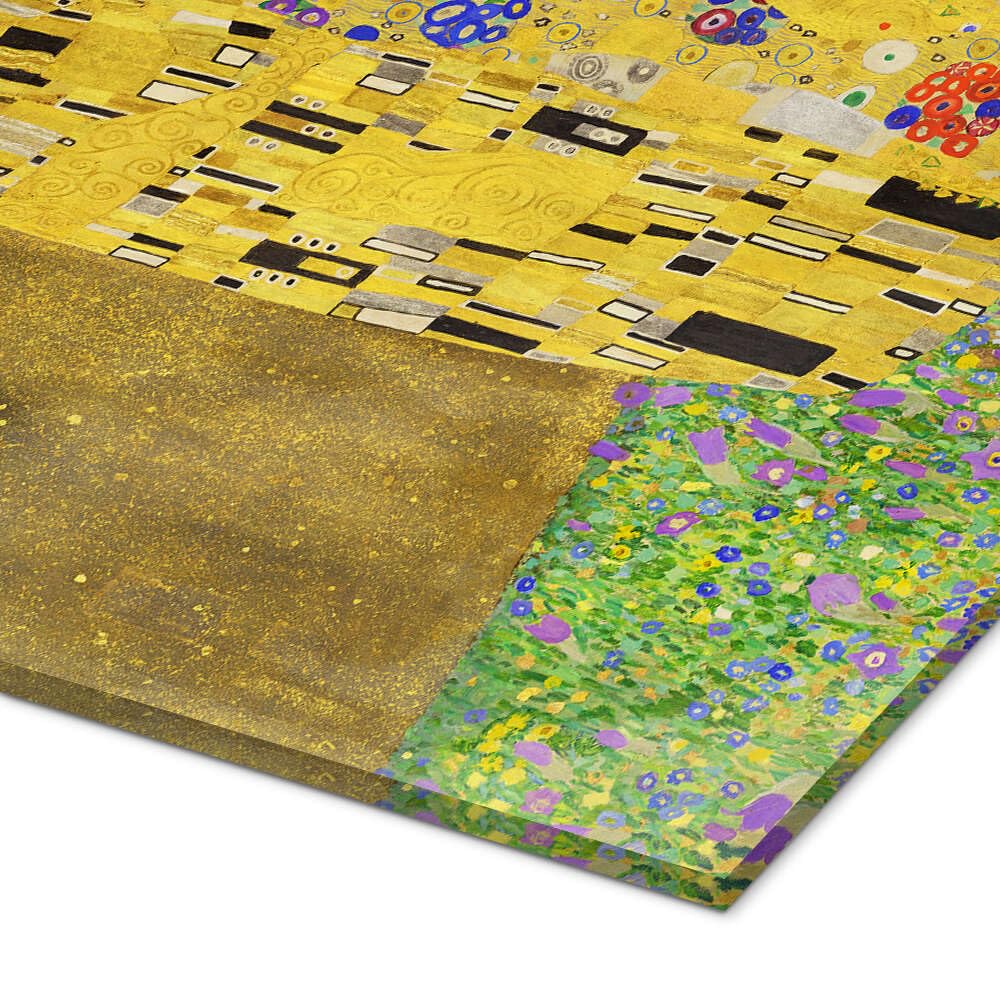 Posterlounge Der Kuss Acrylglasbild | 70 x 70 cm von Gustav Klimt Gelb Wandbilder Wanddeko