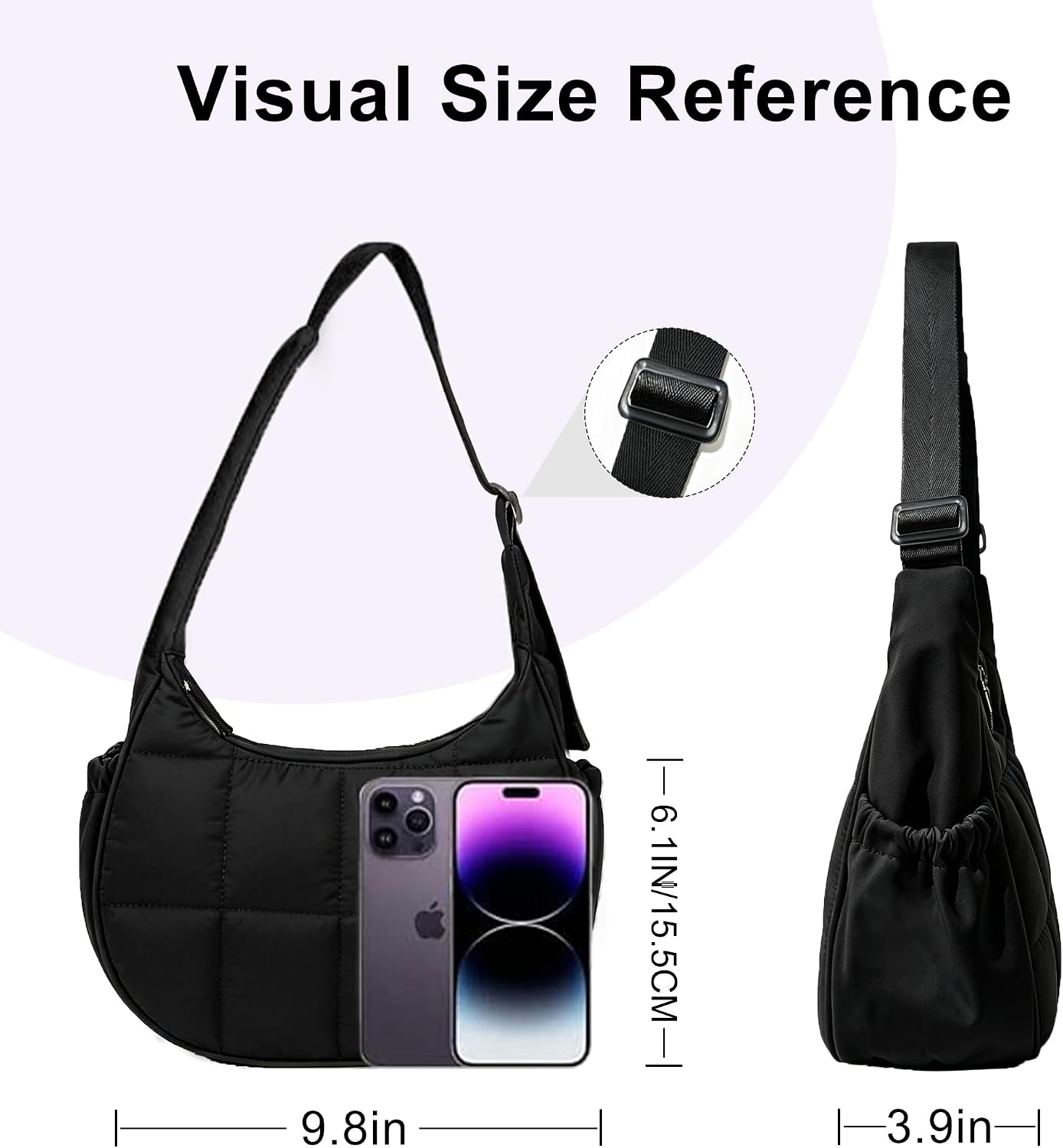 Puffy Crossbody Bags for Women, Quilted Crossbody Purse for travel image 3