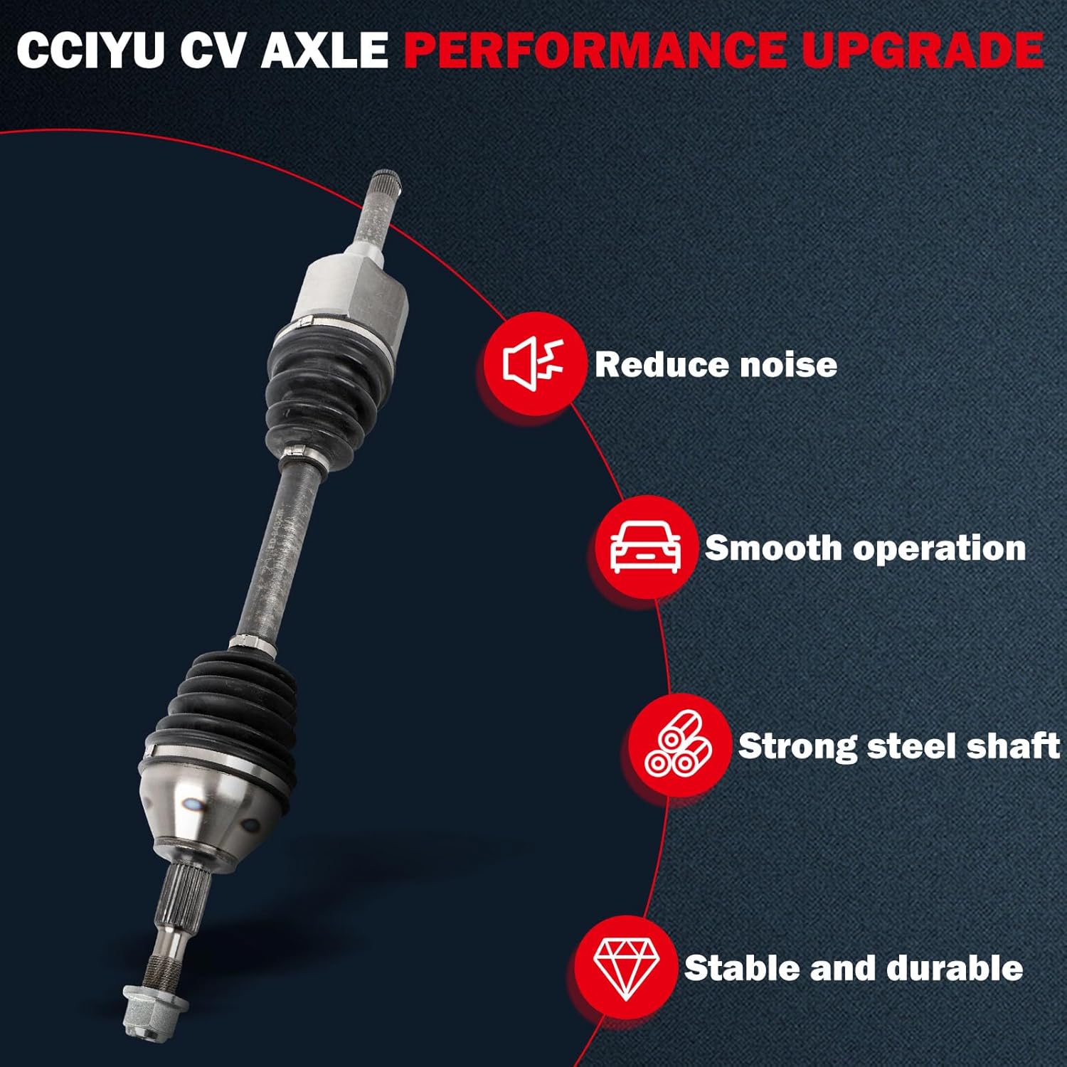 cciyu 66-2313 Front Left CV Axle Shaft Assembly For Ford For Fusion 2013-2018 For Lincoln For MKZ 2013-2016