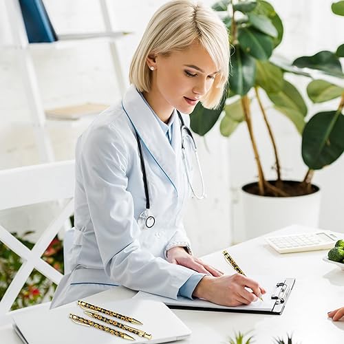 Miniatura 9 de Yexiya 24 bolígrafos de girasol, bolígrafos de clic reutilizables, retráctiles, regalos de fiesta de girasol, tinta negra, punta media de 0.039