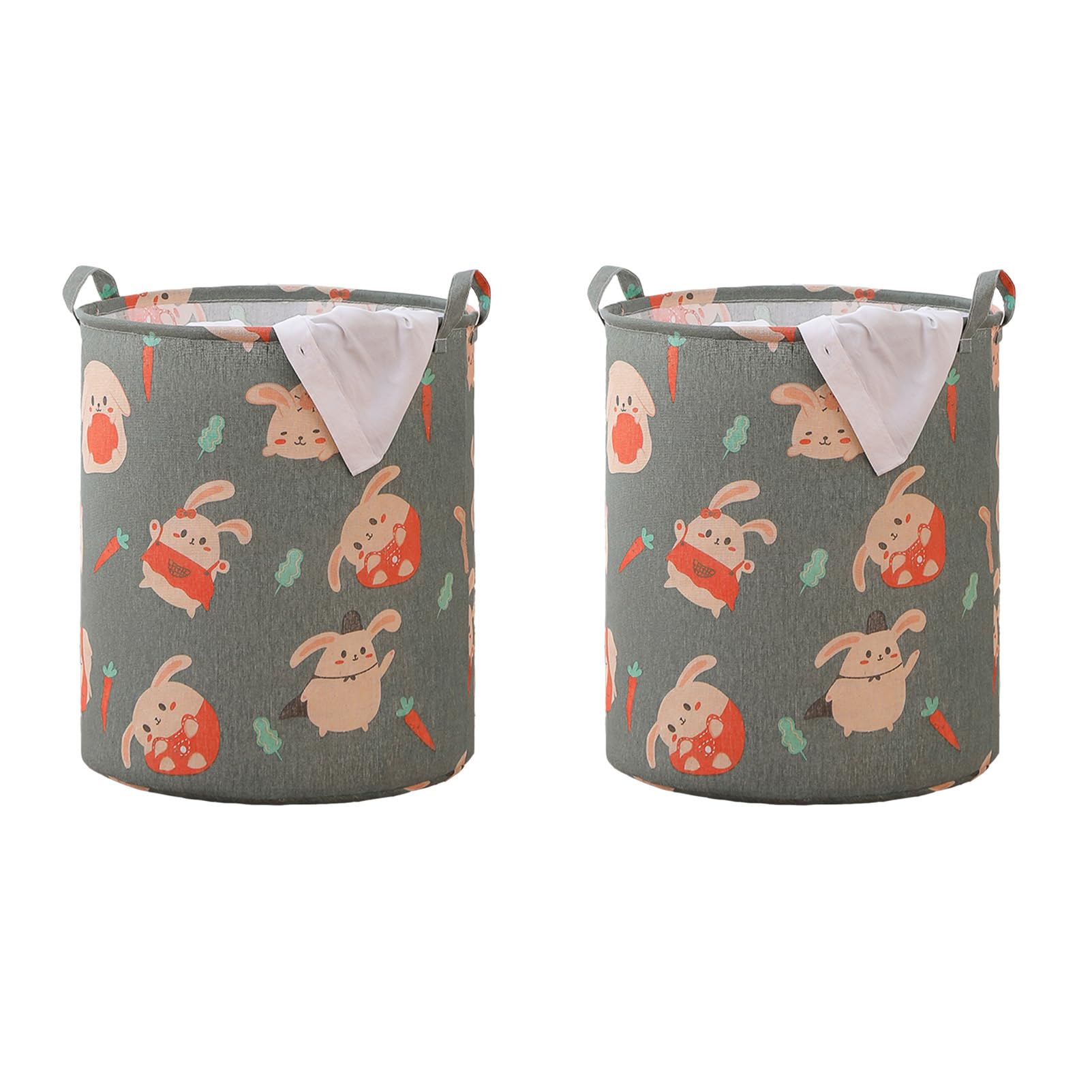 Cotton and Linen Home Clothing Laundry Basket, Scandinavian Toy Storage Basket, Foldable Clothing Bucket