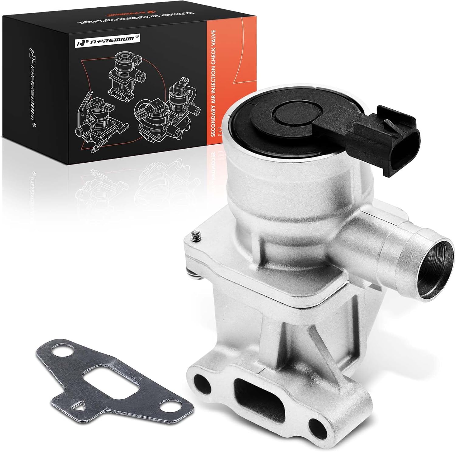 A-Premium Secondary Air Injection Check Valve, Air Pump Check Control Valve, with Gasket, Compatible with Chevrolet, GMC, Buick, Oldsmobile, Saab Models - Trailblazer, Envoy, Rainier, 4.2L L6 Petrol