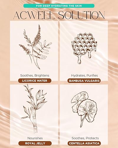 Miniatura 5 de ACWELL Regaliz pH Equilibrio facial hidratante Esencia 3.38 onzas líquidas  Calmante e hidratante con agua de regaliz para una hidratación