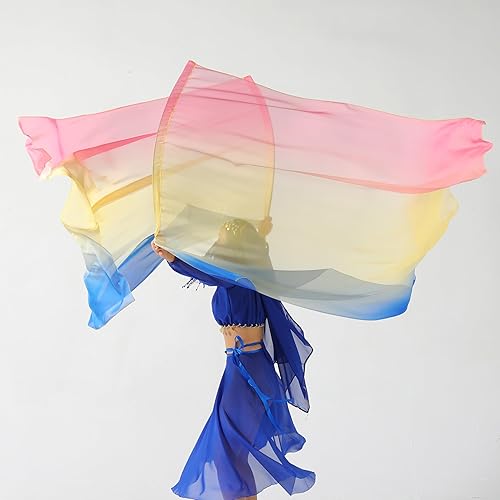 Miniatura 8 de Wuchieal 55 x 78 pulgadas, bandera rectangular de seda, bandera flexible de seda, alabanza litúrgica para la iglesia (1 #rojo, amarillo y azul)