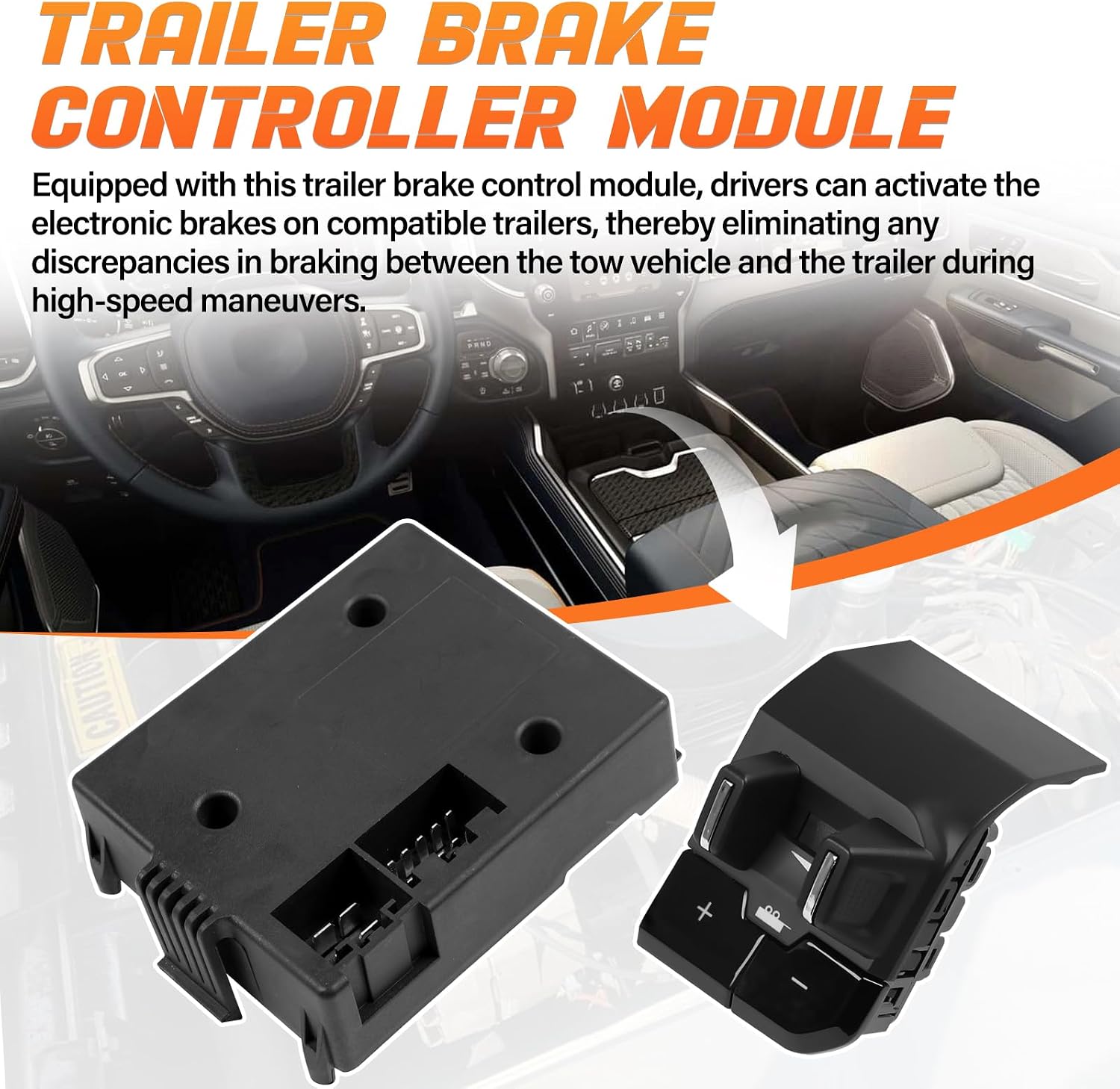 Integrated Electronic Trailer Brake Controller fit for 2019 2020 2021 2022 RAM DT 1500 New Body Style, Replaces OE Number 82215278AE, 68277136AB, 68309259AC, 68346572AF