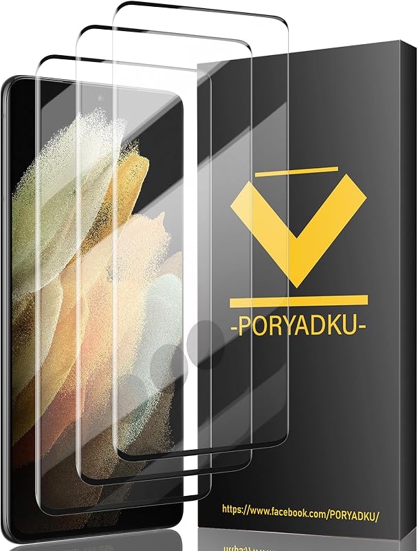 HOMEMO Samsung Galaxy S21 Ultra Edzett Üveg Képernyővédő Fólia, 3 db-os Csomag, 9H Keménység, Ujjlenyomat-kompatibilis, HD Tiszta, Karcálló
