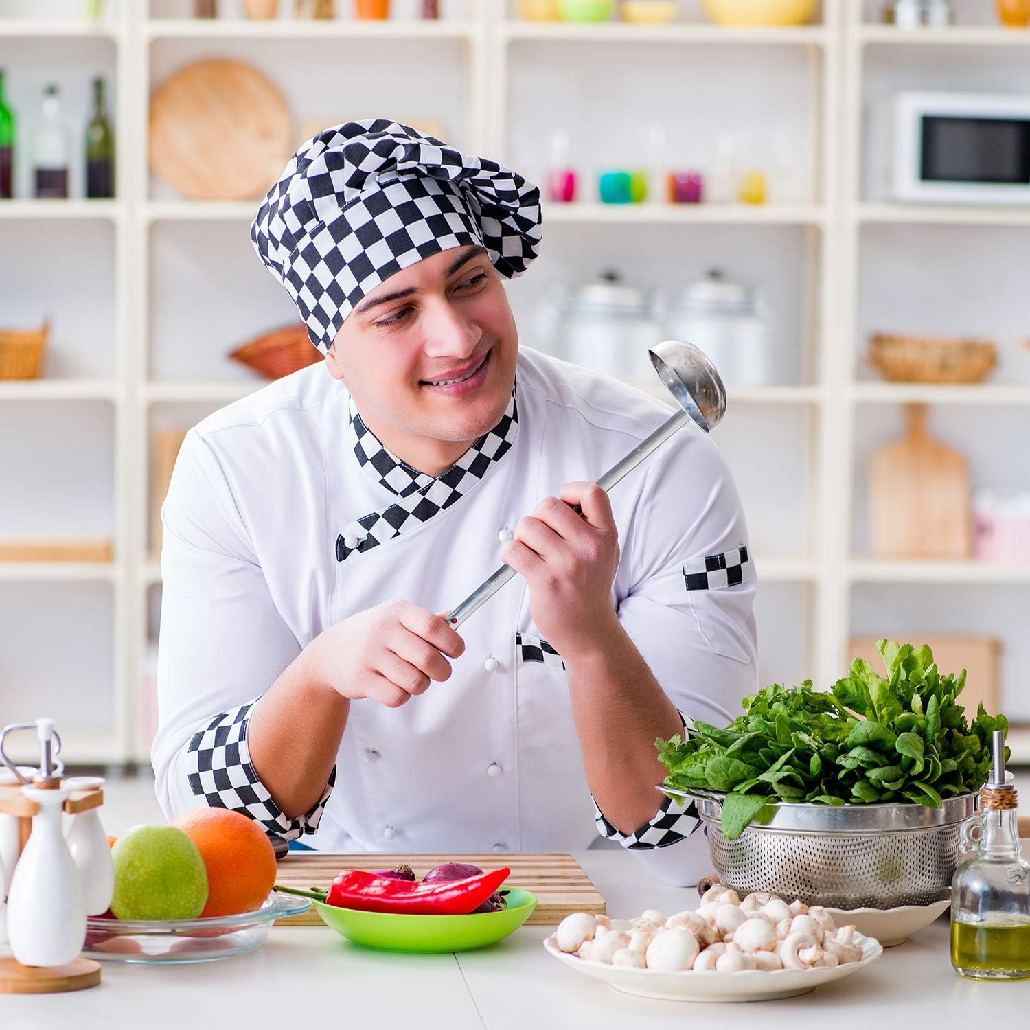 meekoo 3 Pieces Stainless Steel Ladle Soup Handle Ladle with Pouring Rim for Kitchen Cooking Soup Sauce (2 oz): Home & Kitchen