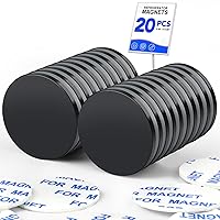 Vista 41 de LOVIMAG Imanes de disco de neodimio superfuertes, potente imán de tierras raras con adhesivo de doble cara para nevera, bricolaje, construcción