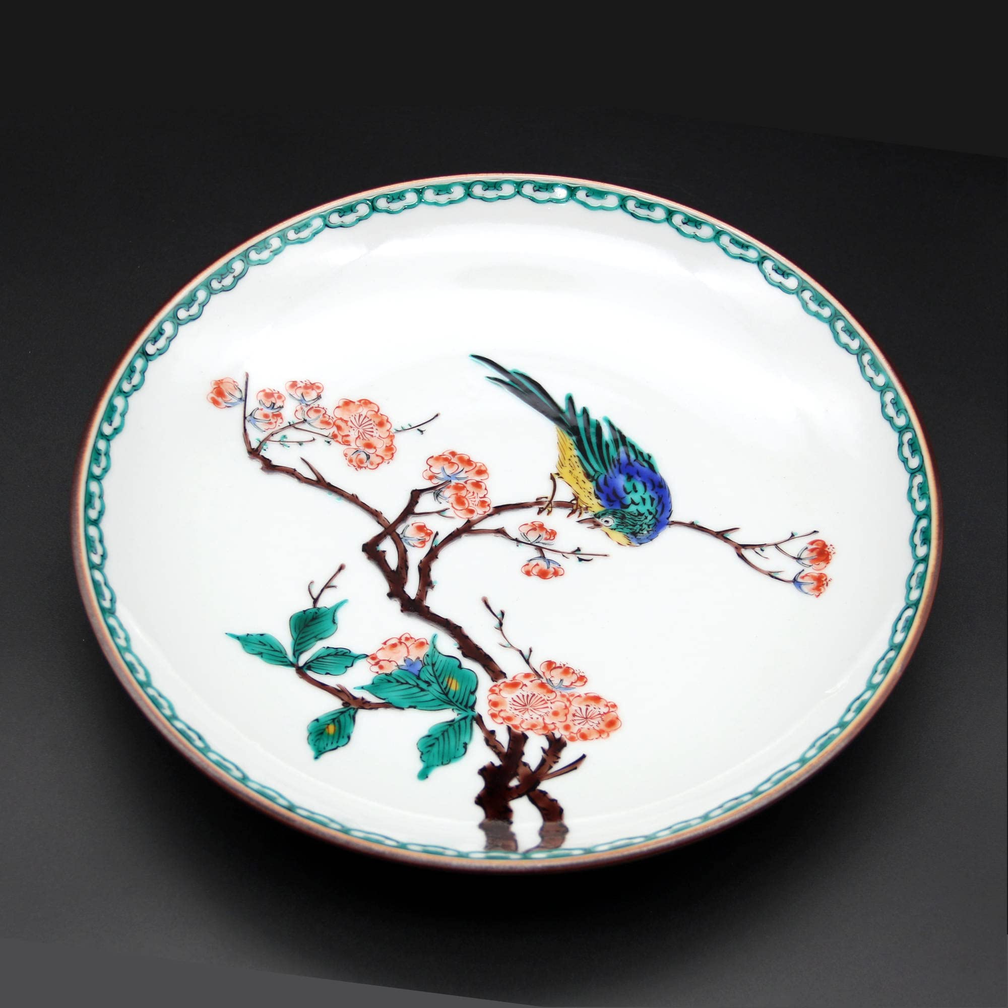 Amazon | 三ツ井為吉 九谷焼7号皿（深）花鳥 赤 | 北山堂 | 小皿