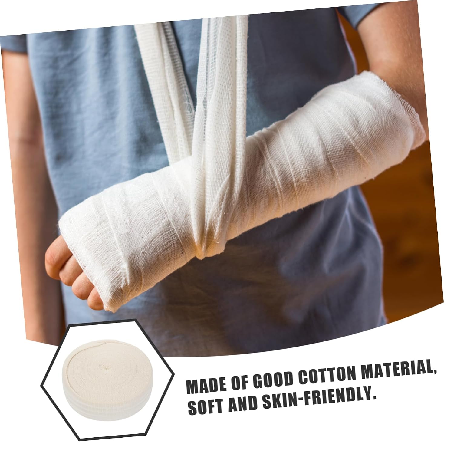 SOLUSTRE Elastic Plaster Padded Socks Stretch Netting Wound Care Tubular Bandage Flexible Fabric Comfortable Support