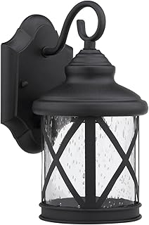 Chloe Lighting Chloe Lighting Milania Adora Transitional Wall-Mount 1-Light Outdoor Black Sconce