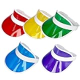 Clear Sun Visor Plastic Casino Dealer Poker Visors Beach Sunhat for Women UV Protection 5PCS