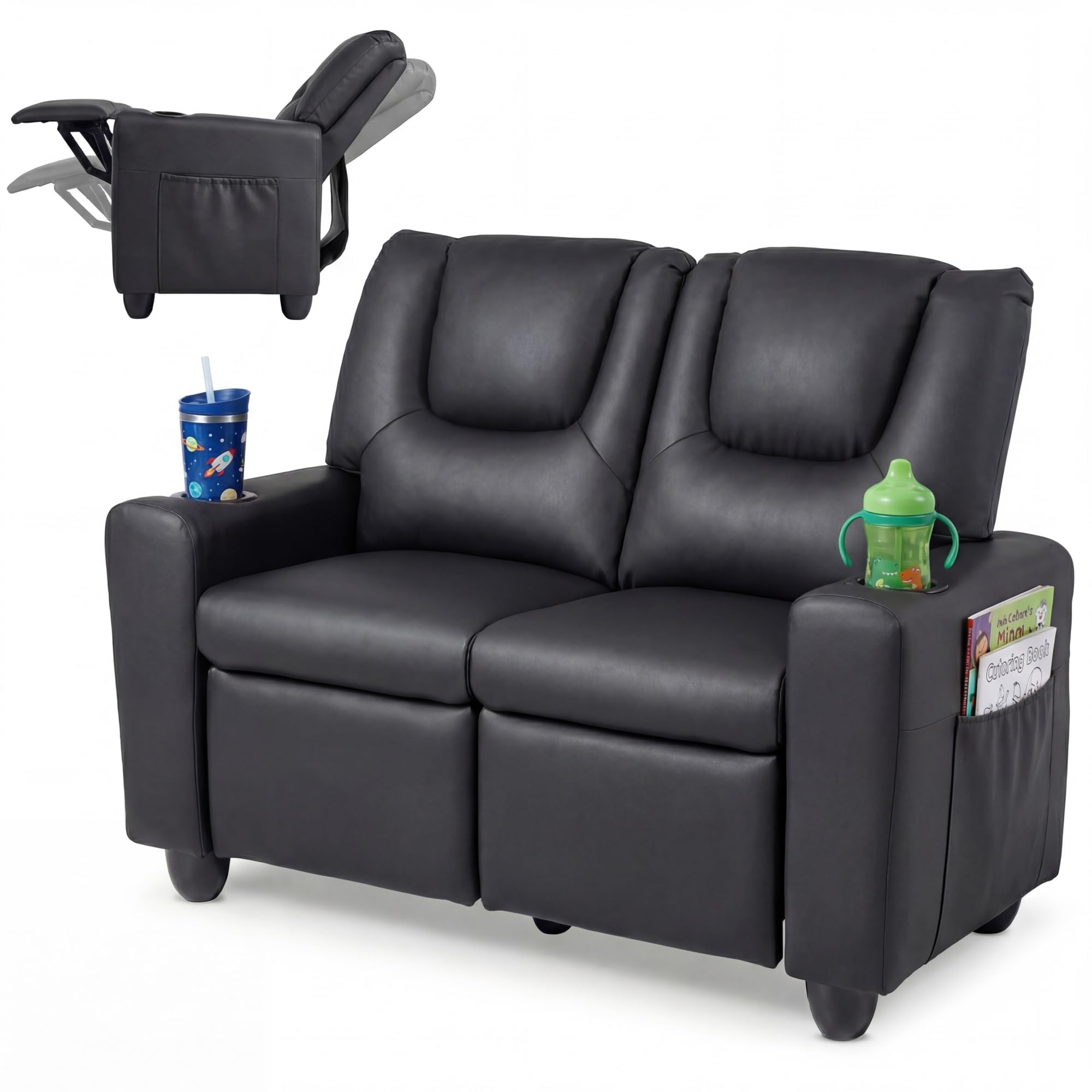 TRUCK furniture HR SOFA 1-SEAT 2脚セット Amazon.com: HONEY JOY 2-Seater Kids Recliner, Double Toddler