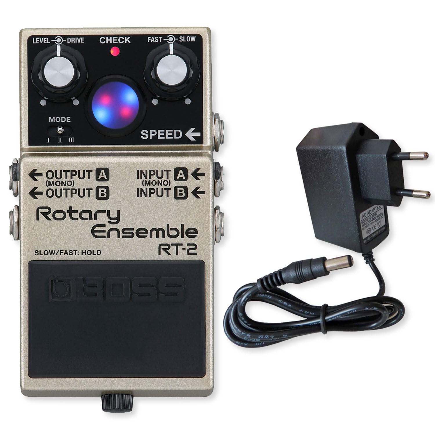 Boss RT-2 Rotary Ensemble Effektgerät mit keepdrum 9V Netzteil