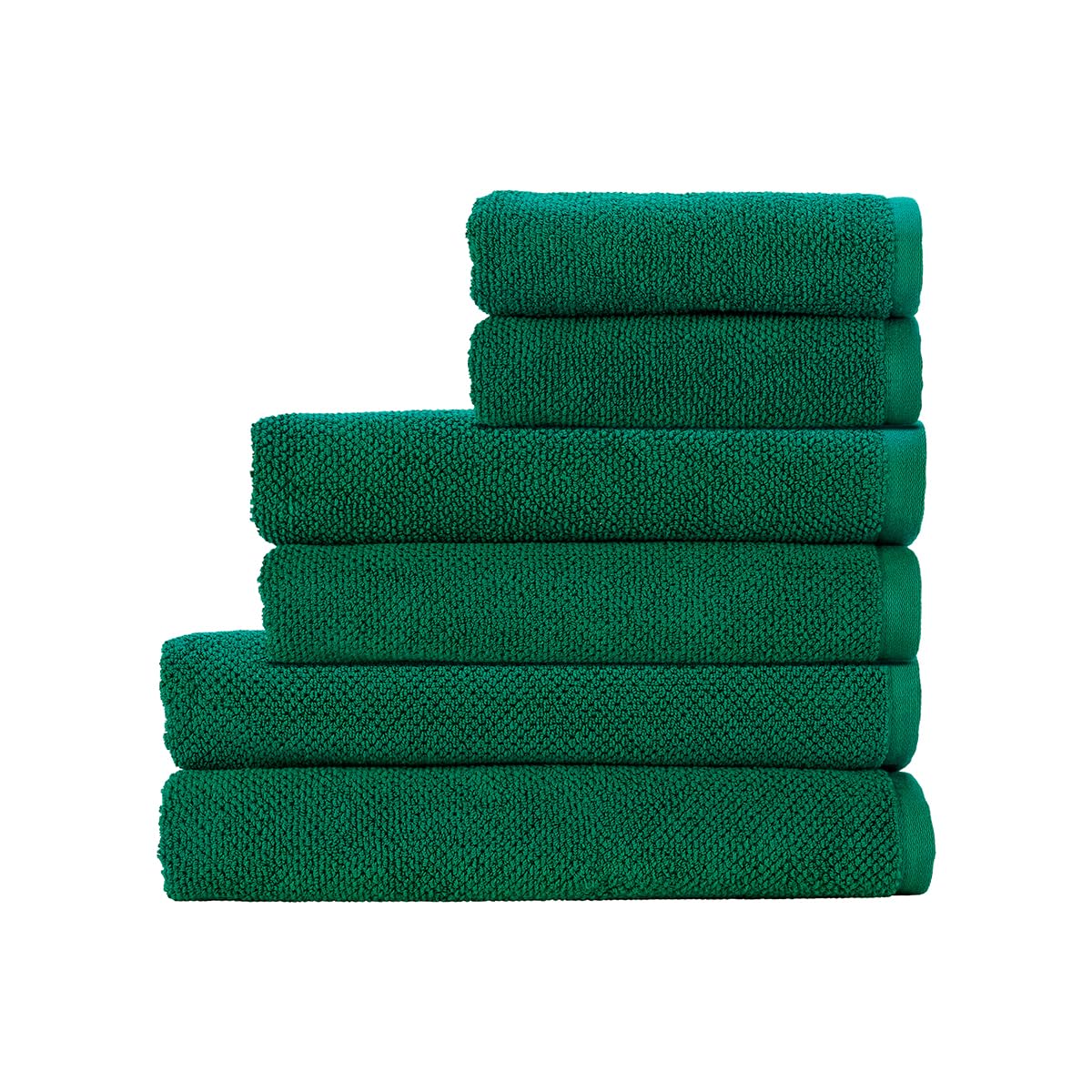 Christy Brixton 6 Piece Towel Set | Emerald Green | 100% Cotton | Ultra Soft | Super Absorbent | 600GSM | 2 Bath Sheets 2 Bath Towels 2 Hand Towels — image 1