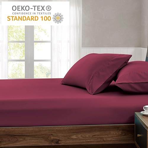 Miniatura 7 de FreshCulture - Sábana bajera de tamaño matrimonial, solo la sábana bajera, de calidad de hotel, ultrasuave y transpirable, de microfibra cepillada,