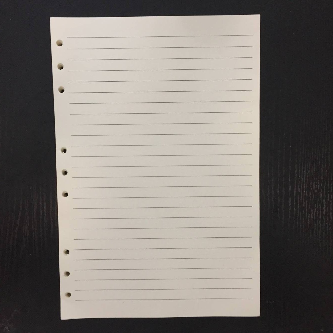 Chris.W 80 Sheets B5 Size Lined 9-Holes Traveler's Notebook Planner Filler Papers/Journal Dairy Inserts Refills/Loose-leaf Binder Paper, Beige Color,