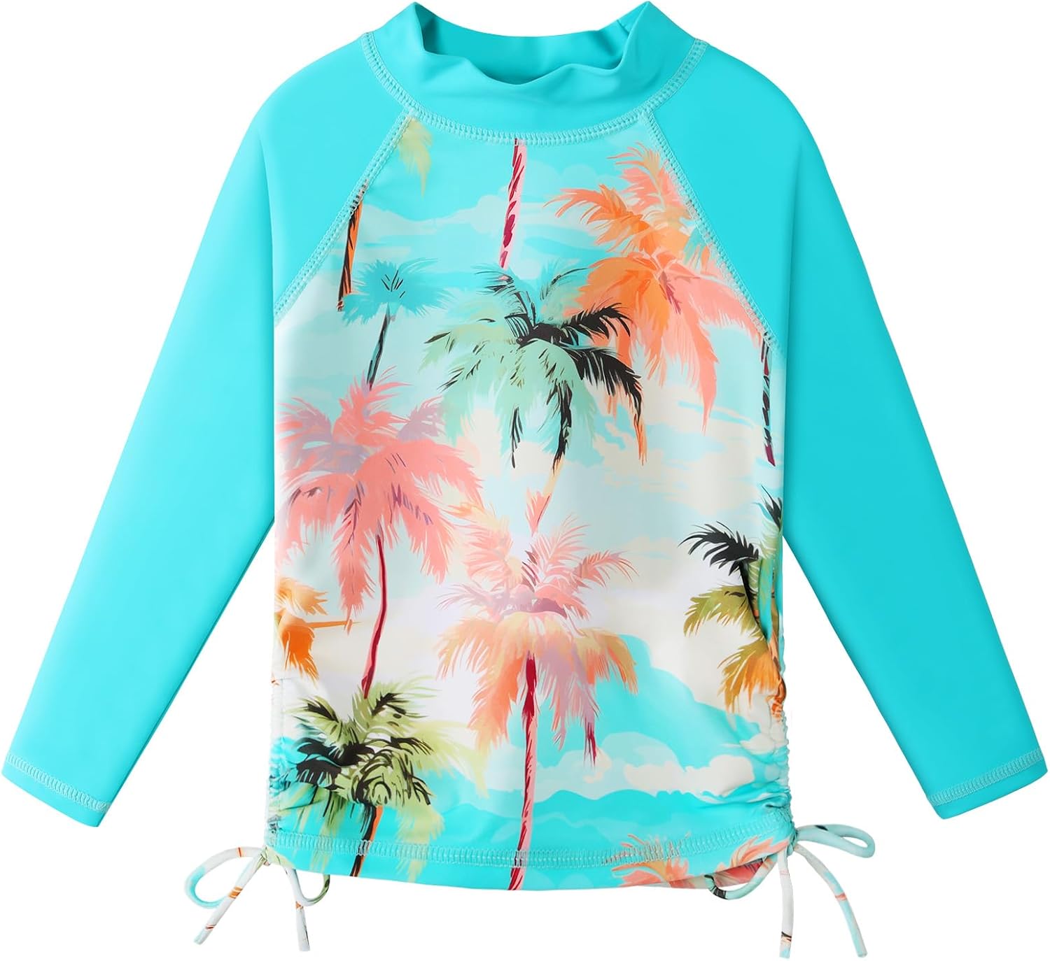 BAOHULU Girls 2-Piece Rash Guard Swimsuit Long Sleeve Bathing Suit with Swim Skirt UPF50+ Kids Beach Swimwear 2-12Y - Image 2