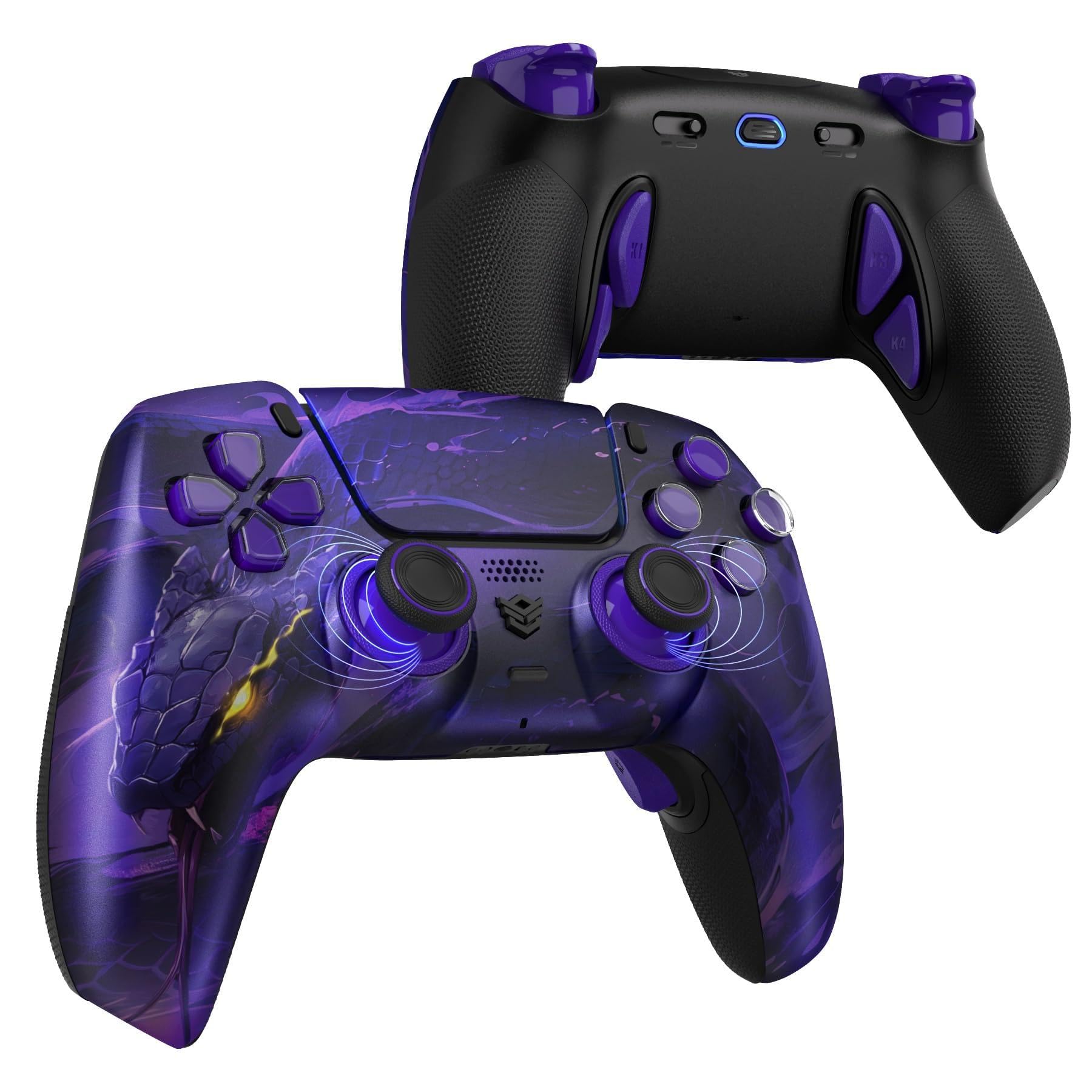 HEXGAMING Phantom Pro Manette pour ps5 avec Palette & Joystick Hall Effect