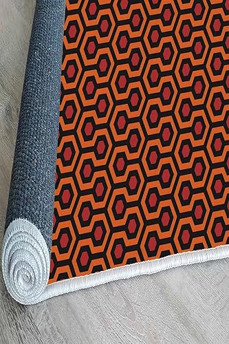 Miniatura 7 de LaModaHome Alfombra antideslizante Alfombra geométrica roja, suave, lavable a máquina, para dormitorio, interior y exterior, alfombra de baño para