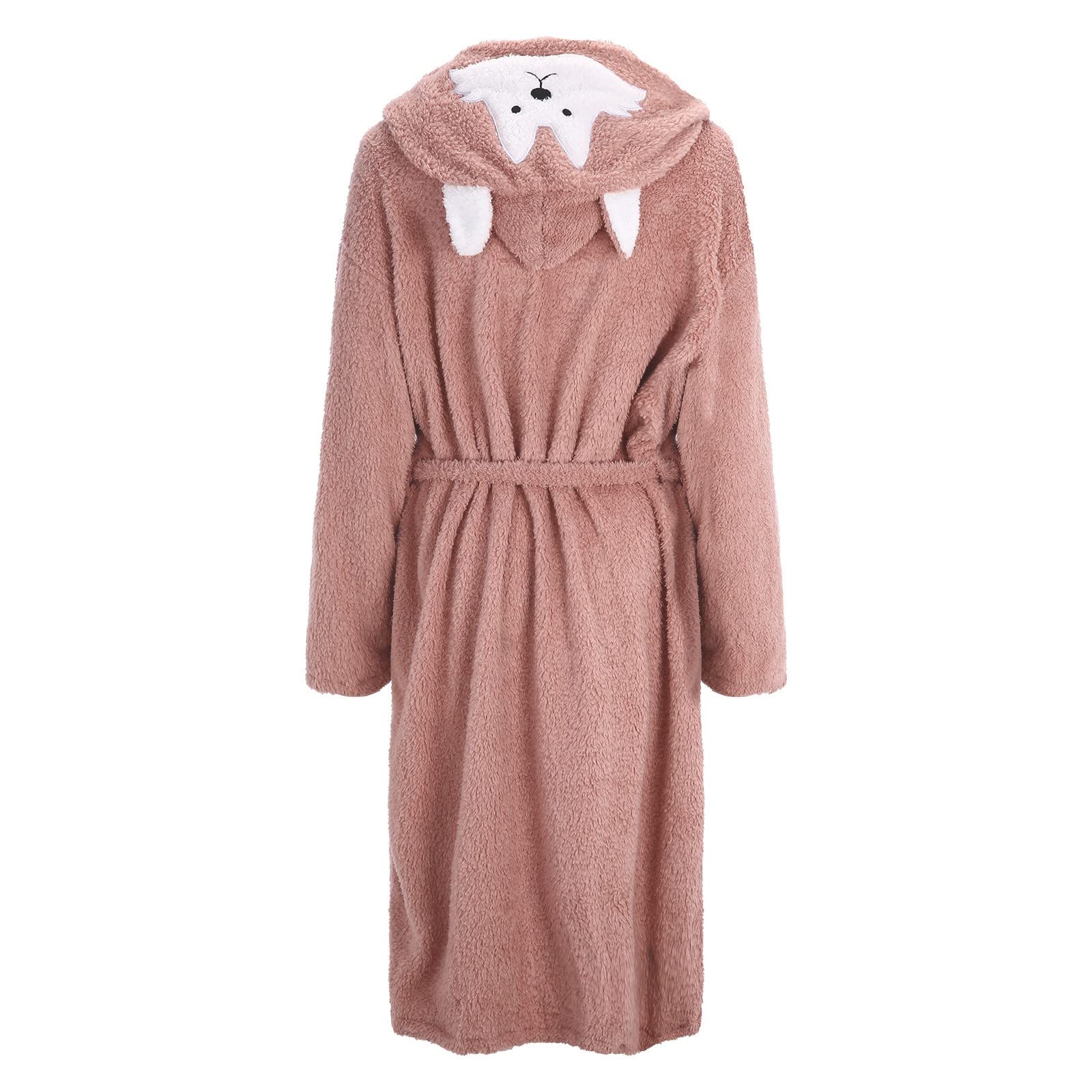 Générique Peignoir De Bain Femme avec Capuche Robe De Chambre Absorbant Poches Doux Pyjama Long Confort Leger Eponge pour Voyage, Piscine, Salle De Sport,