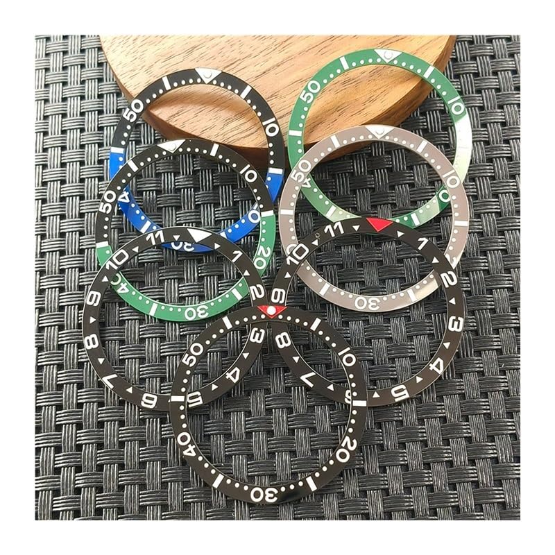 1 szt. 38 mm x 31,5 płaska ceramiczna wkładka pierścienia pasuje do SKX007 SKX009 SRPD koperta zegarka pierścień w stylu GMT NH35 NH36 mechanizm męski