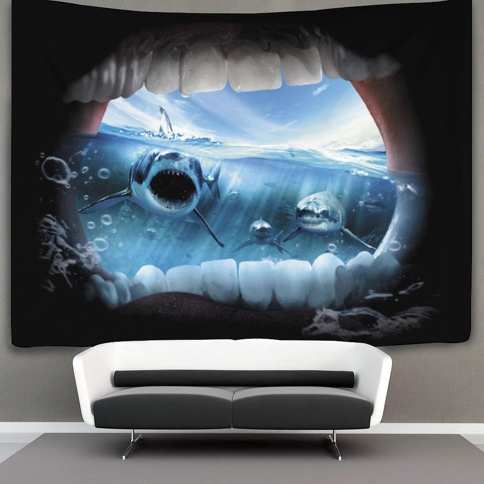 kaiyun Shark Tapestry Animal Wall Hanging for Bedroom Home Decor HD Printing Living Room, Dorm 180cmx230cm
