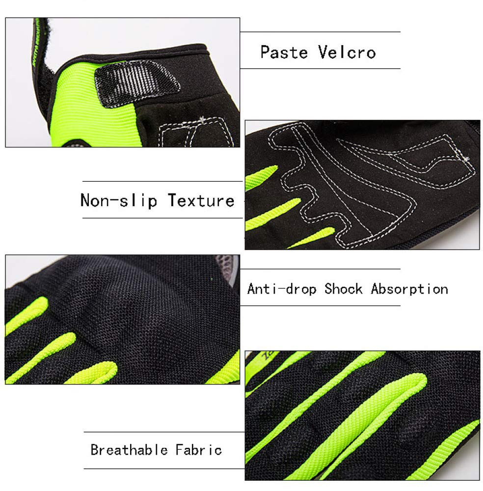 Guantes De Ciclismo con Dedo Completo, Pantalla Táctil Ligera Y Transpirable, para Ciclismo Caza Senderismo Escalada Deportes Al Aire Libre, Unisexo,Orange-L