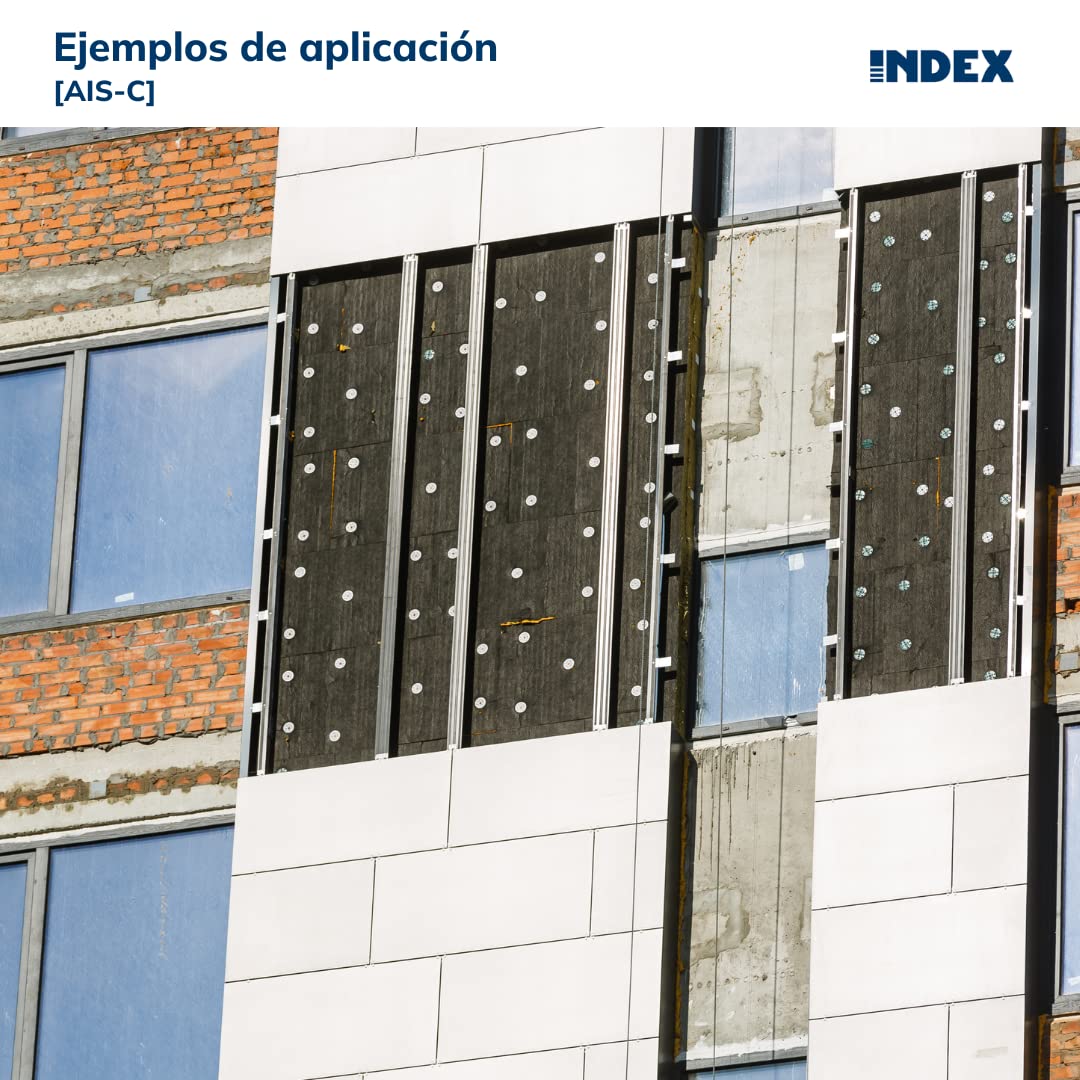 INDEX A PERFECT FIXING - AISC10180 [AIS-C] Taco con clavo de poliamida para fijación de paneles aislantes y rehabilitación de fachadas (SATE), Homologado, Ø10 x 180 mm, 200 unidades
