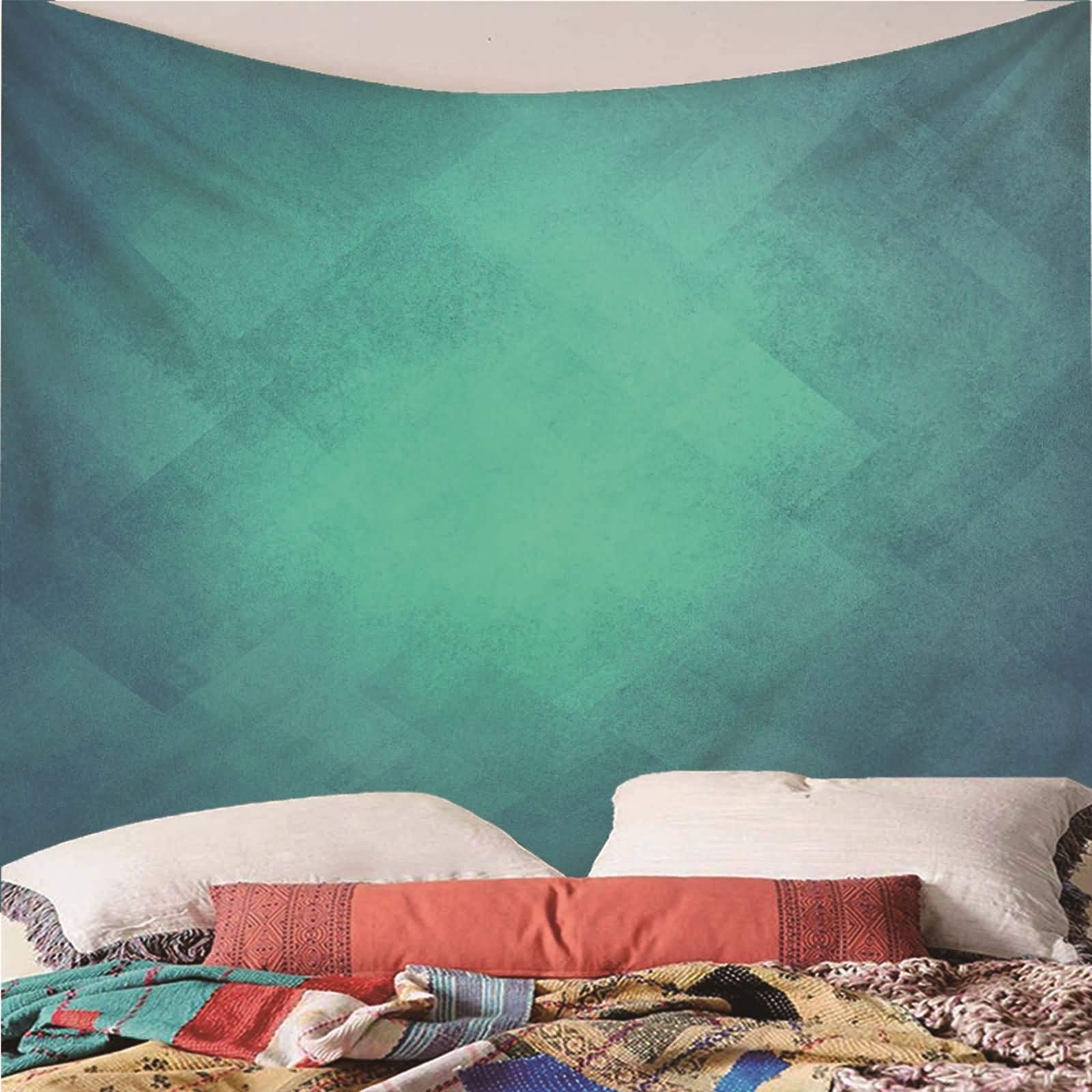 Tapiz de Tela para Pared 300x260CM,Color Sólido Tapiz Tela Pared Poliéster Verde