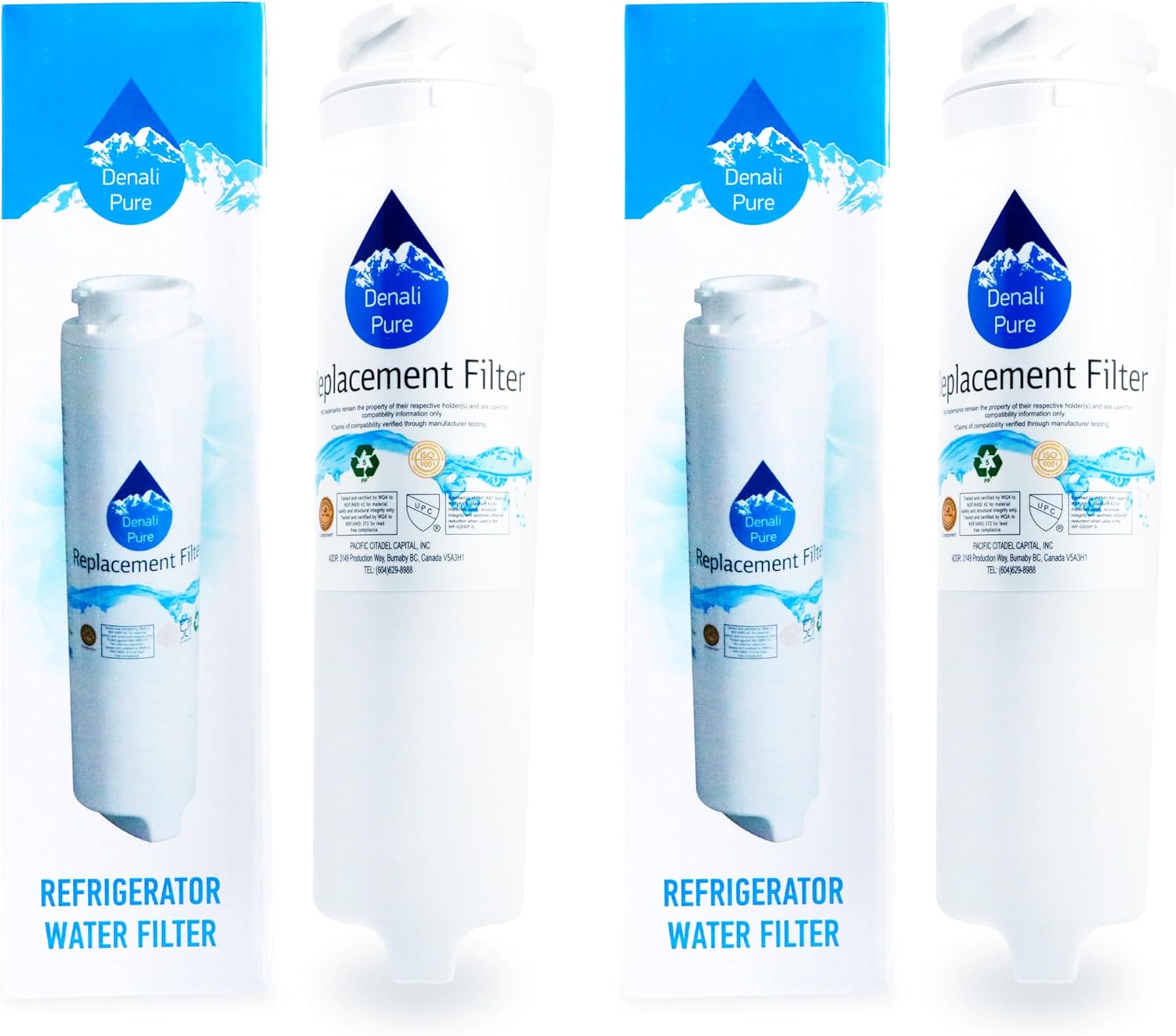 2-Pack Replacement for General Electric PFS22MIWAWW Refrigerator Water Filter - Compatible with General Electric GSWF Fridge Water Filter Cartridge