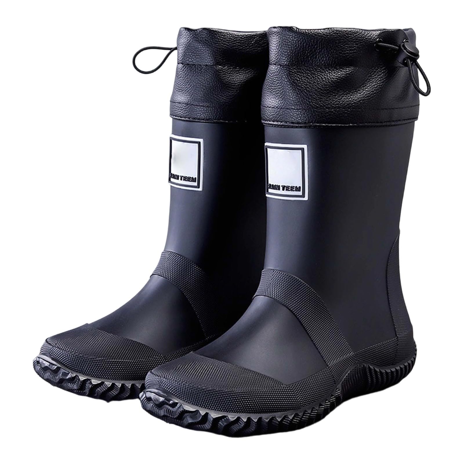 Generisch Botas de lluvia antideslizantes de caña media para mujer | Botas de goma de altura media, suela antideslizante, impermeables, cómodas, ideales para trabajo al aire libre y ocio