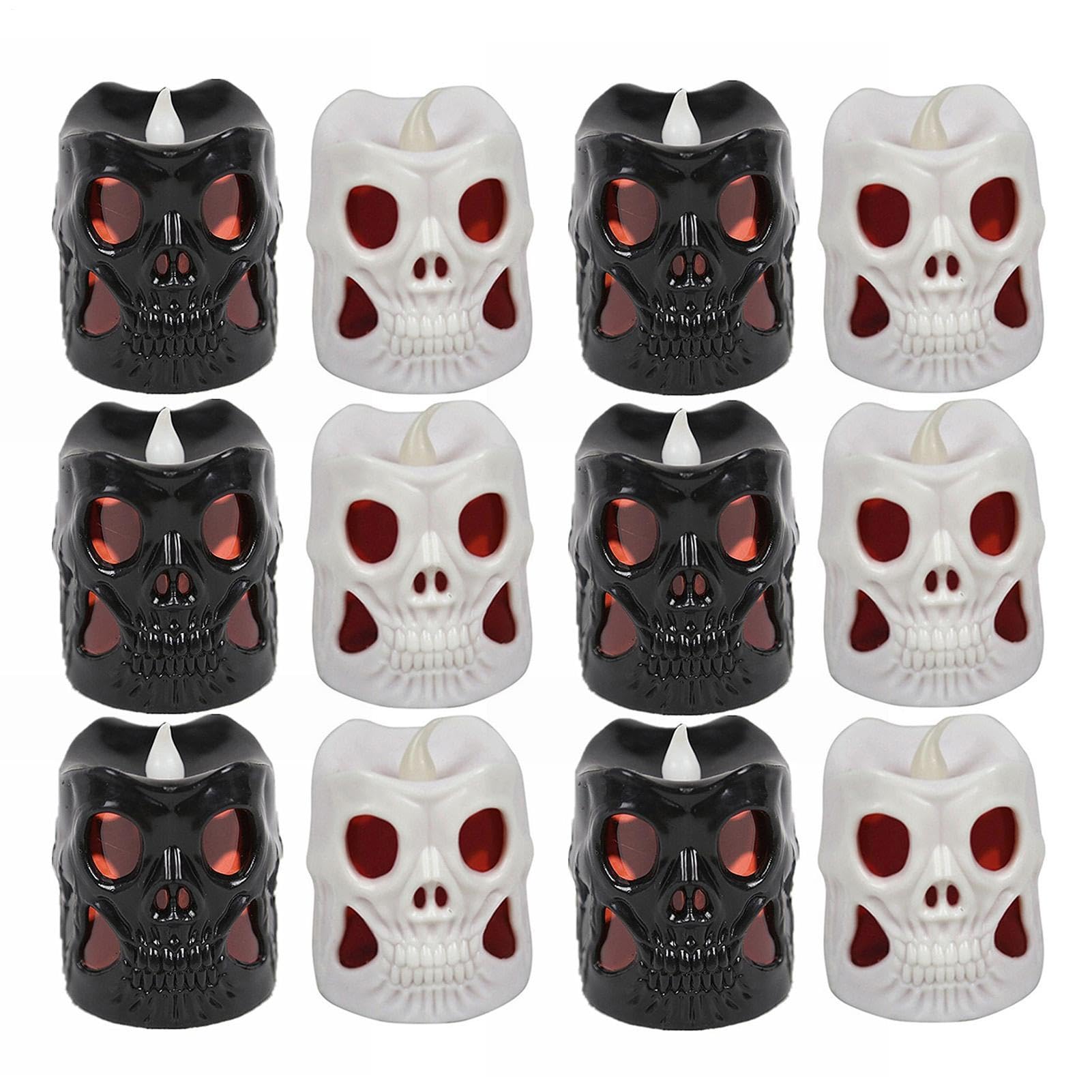 Generisch per candele di Halloween, 12 pezzi, notturne decorative