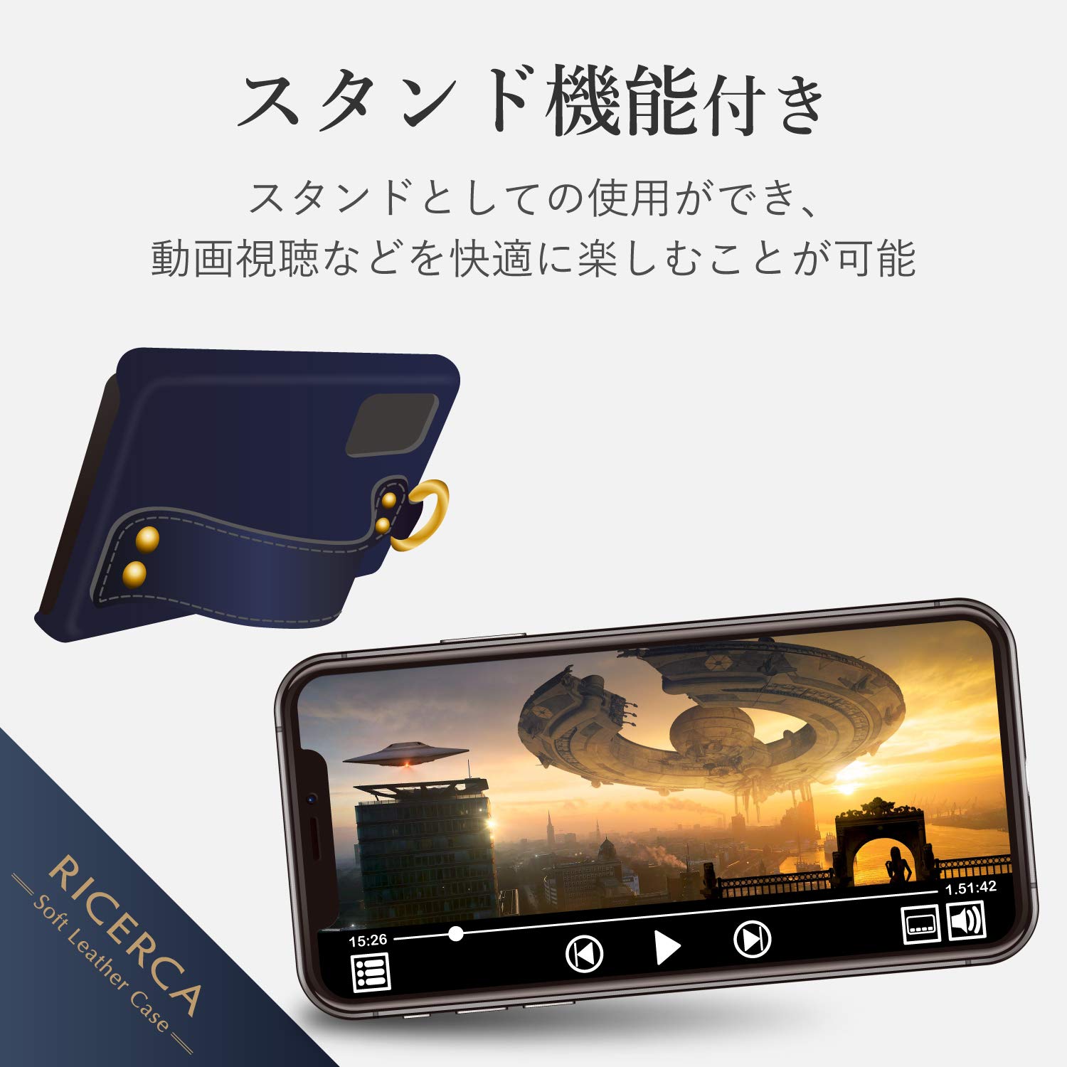 Amazon.co.jp: エレコム iPhone 11 Pro ケース RICERCA ソフトレザー