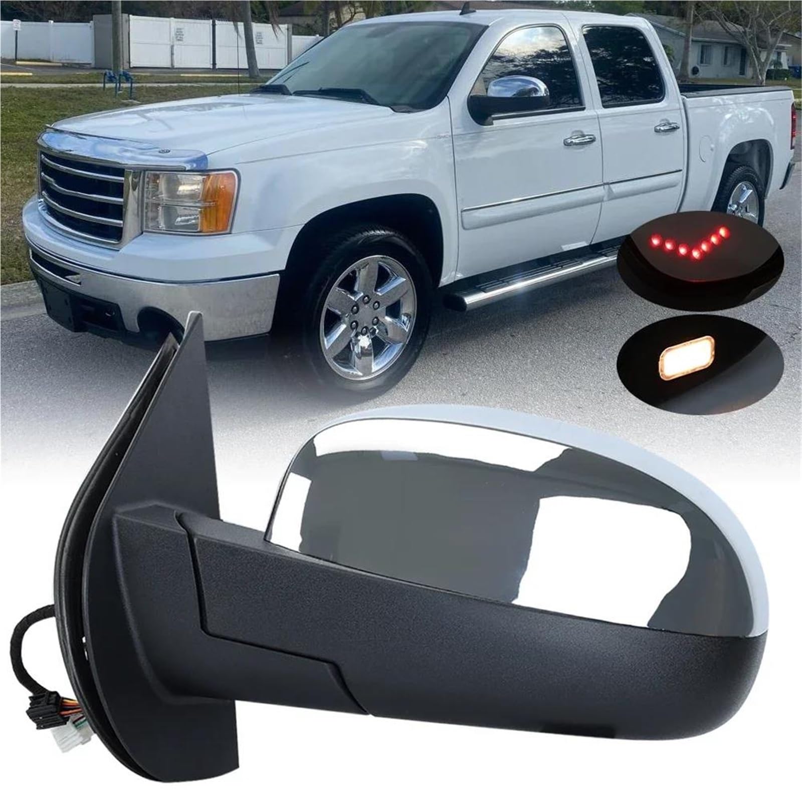 Dispositivo Regolazione Manuale Parti Ricambio Per Gruppo Specchietto Retrovisore Laterale Per GMC Per Sierra 1500 2500 HD/3500 Per Yukon 2007-2014
