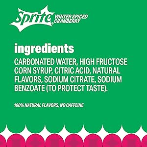 Sprite Winter Spiced Cranberry, Lemon-Lime and Cranberry Flavored Soda Pop Soft Drink, 12 fl oz, 12 Pack