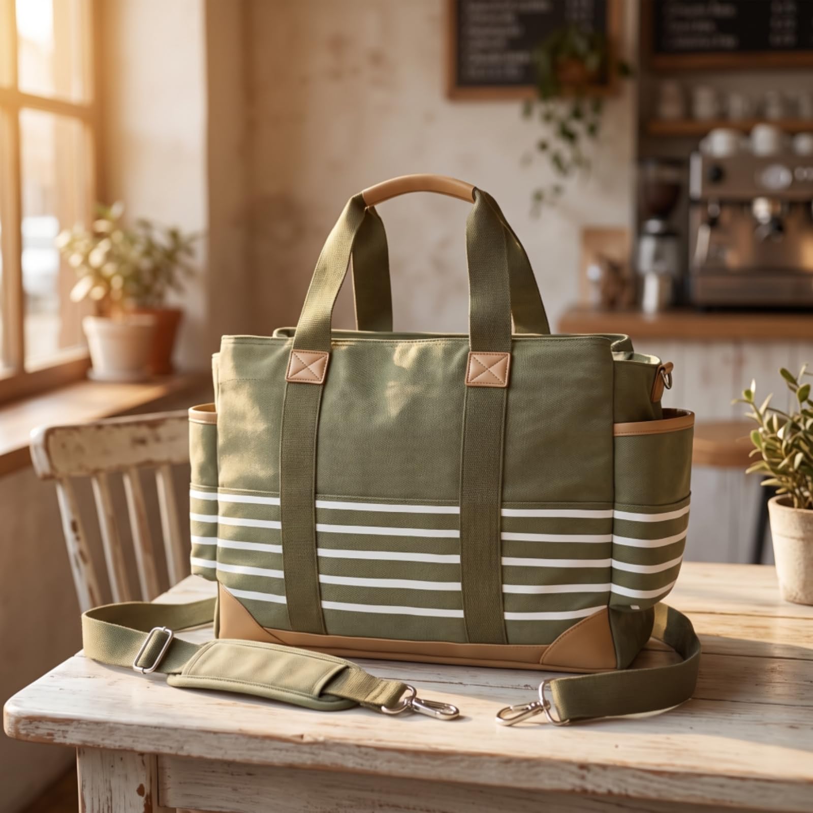 Borsa Fasciatoio con Tracolla Capiente Borsa con Ganci Strutturata Borsone per, Asilo Nido
