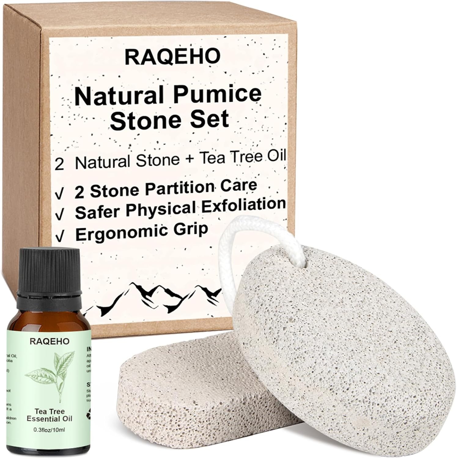 Natural Pumice Stone for Feet – 2Pcs Lime Foot Pumice Stone With Essential Oil Foot Care Pedicure Kit Corn Calloused Feet Remover Tool Foot Filer Pumice Scrubber for Heels Dead Skin Exfoliation