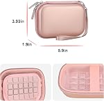 Canboc Coque dure pour Canon Ivy 2/Canon Ivy/CLIQ+2 CLIQ 2 Mini Imprimante photo Mobile Wireless Bluetooth Imprimeur instantané de caméra, Zipper Mesh Sac en forme de câble de papier photo, Rose Gold