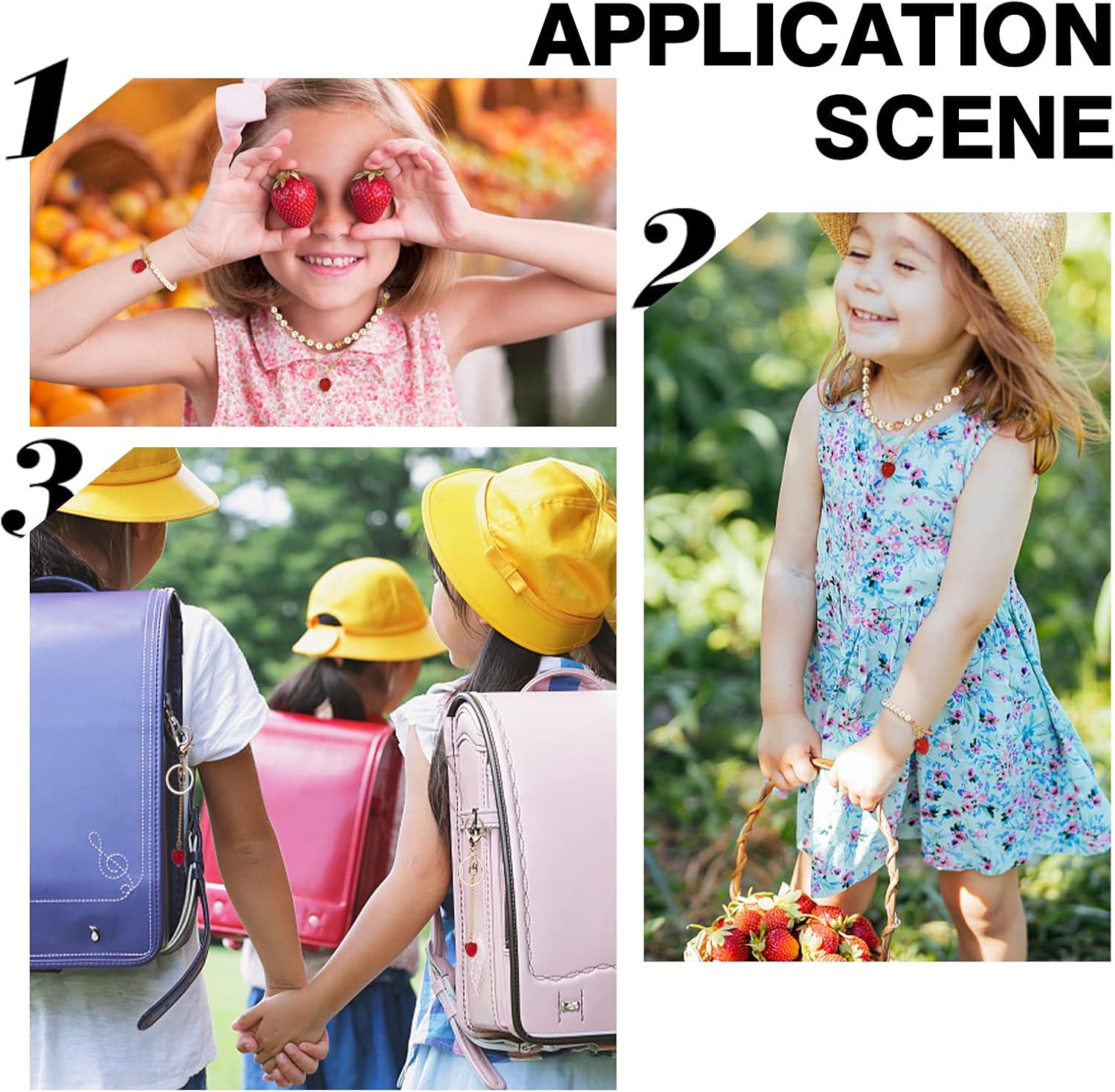 PH PandaHall 30pcs Strawberry Beads, 3D Fruit Beads Lampwork Glass Beads Spacer Loose Beads Red Imitation Strawberry Pendants for Spring Summer Bracelets Necklace Earring Christmas Jewelry Making - Image 3