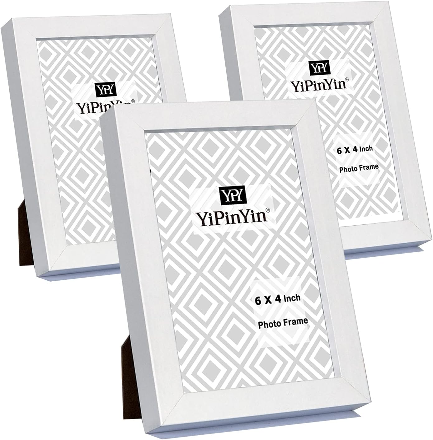 6 x 4 Inch Photo Frame Set of 3, White Boxed Garllery Picture Frames 4